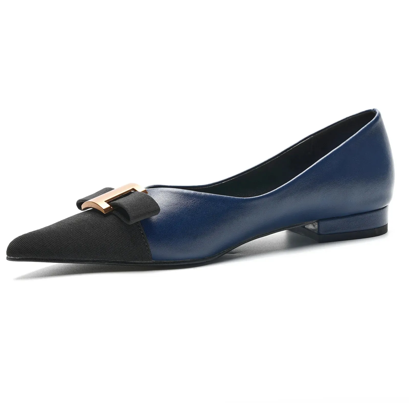 Pointed Toe Metal Tie Flats (Aida)SALE