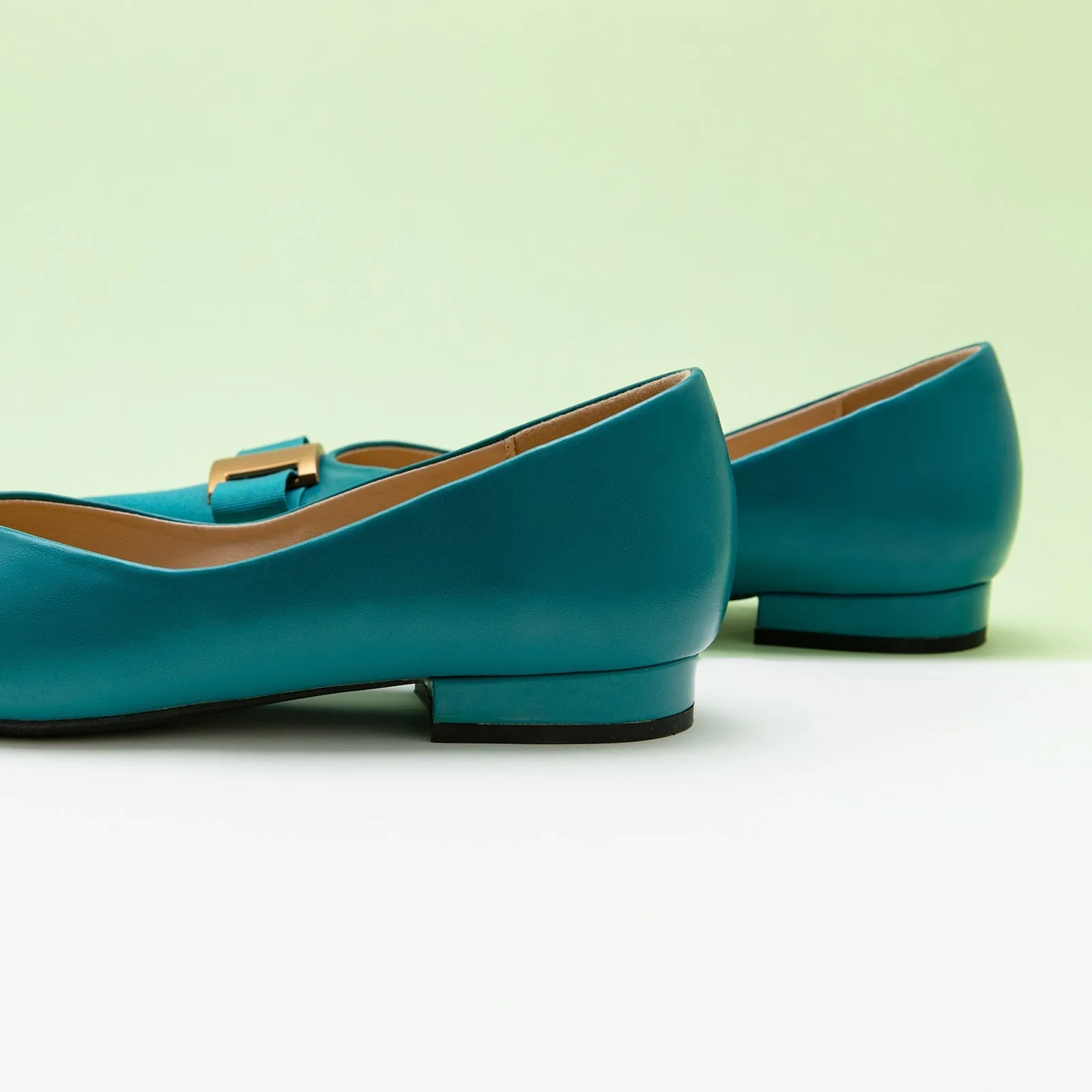 Pointed Toe Metal Tie Flats (Aida)SALE