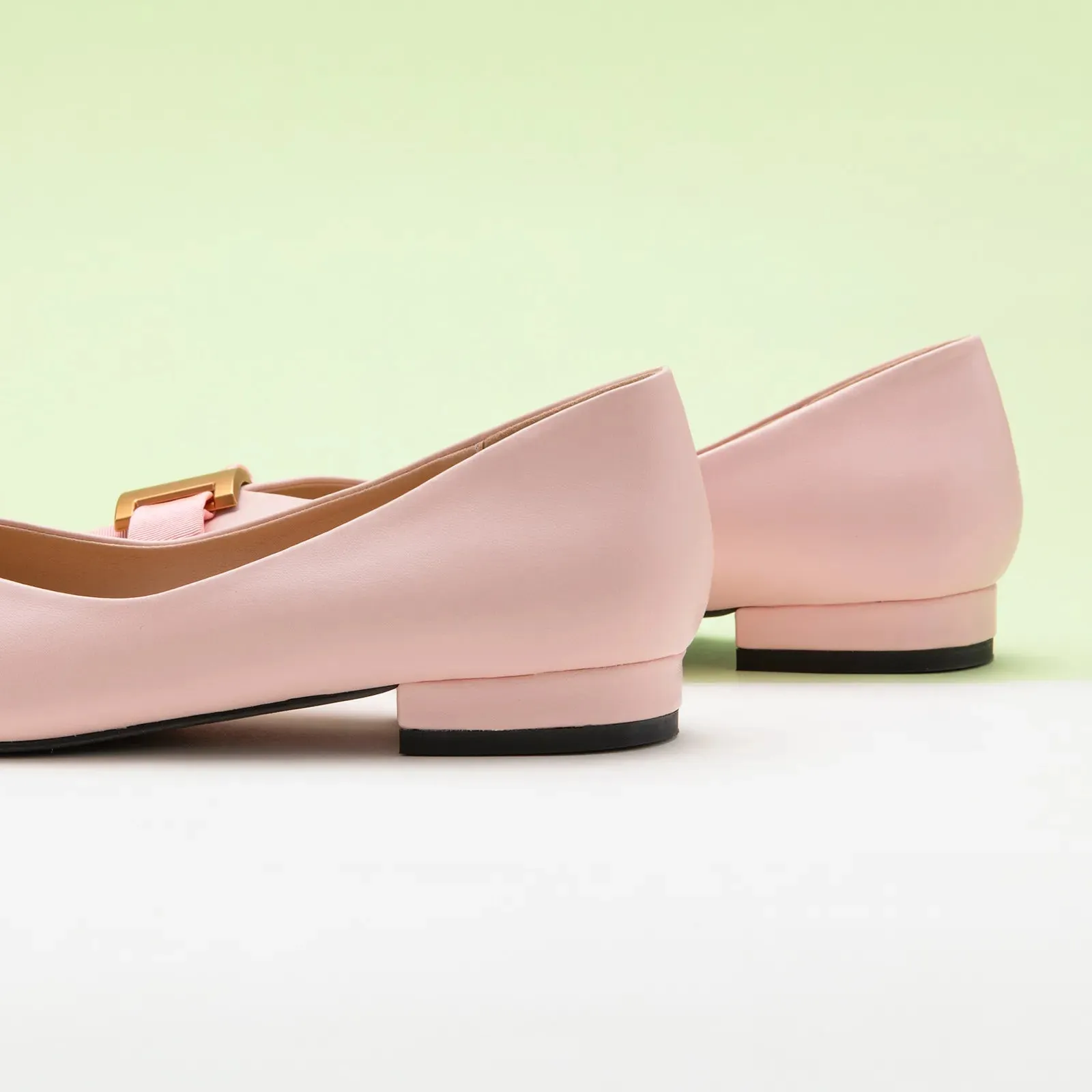 Pointed Toe Metal Tie Flats (Aida)SALE