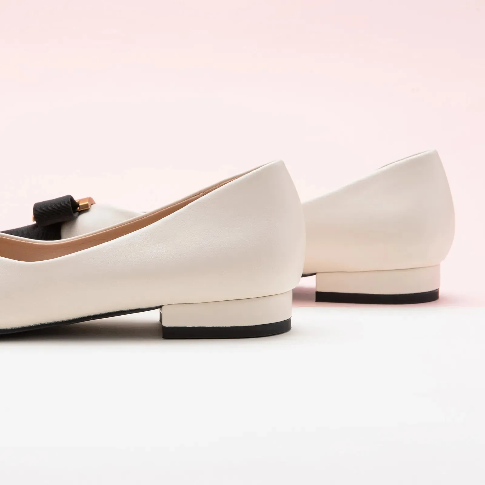 Pointed Toe Metal Tie Flats (Aida)SALE