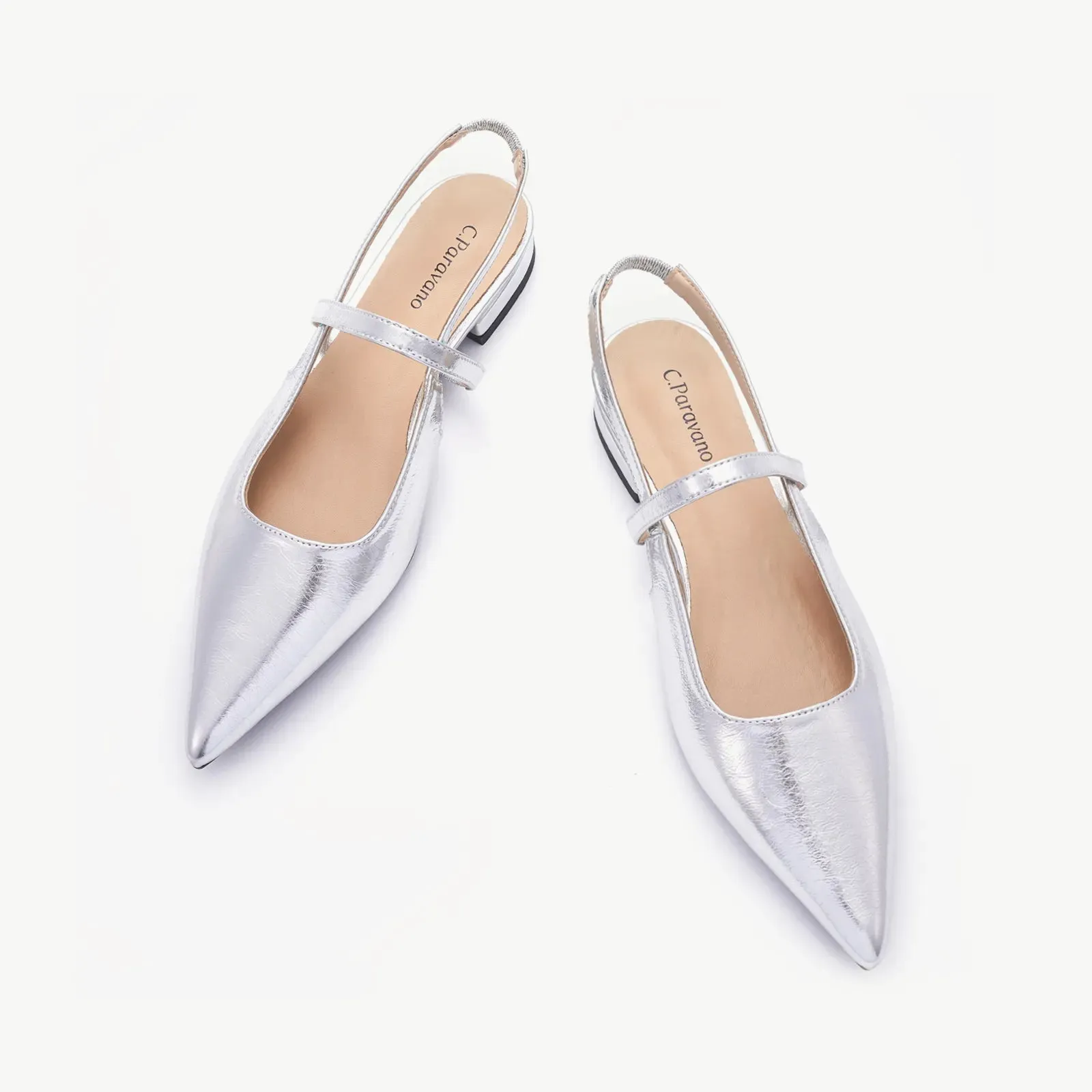 Pointed Toe Slingback Flats (Freya)