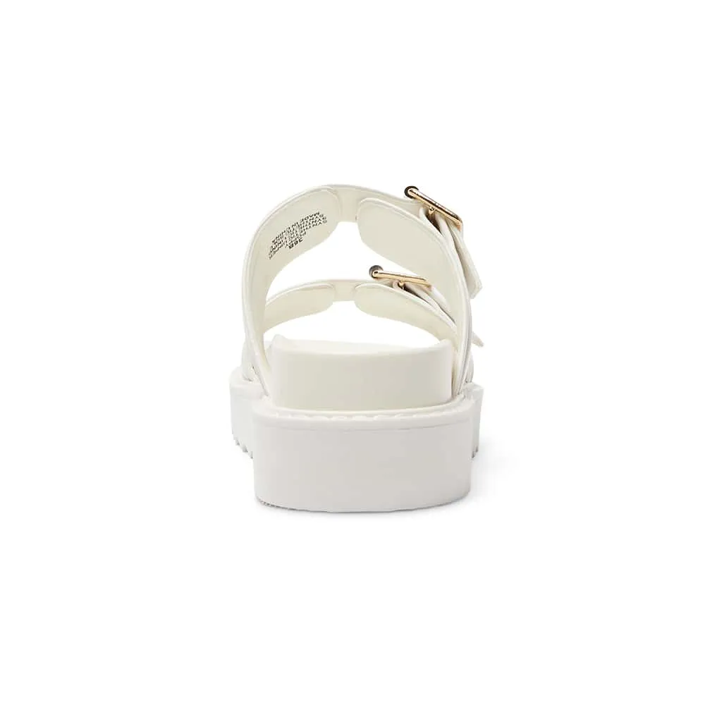 Poppy Slide in White Smooth