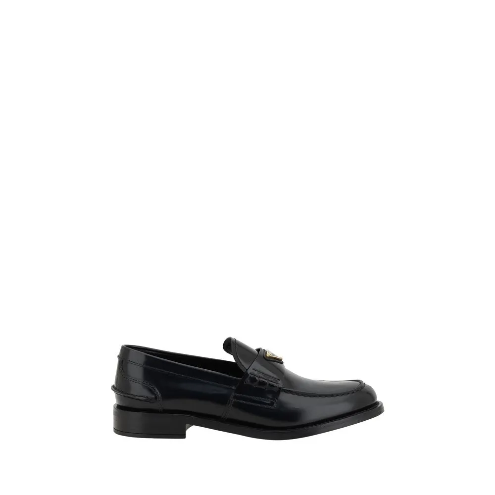 Prada Leather Logo Women's Loafers