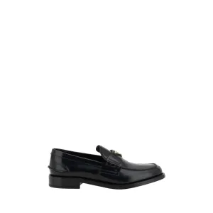 Prada Leather Logo Women's Loafers