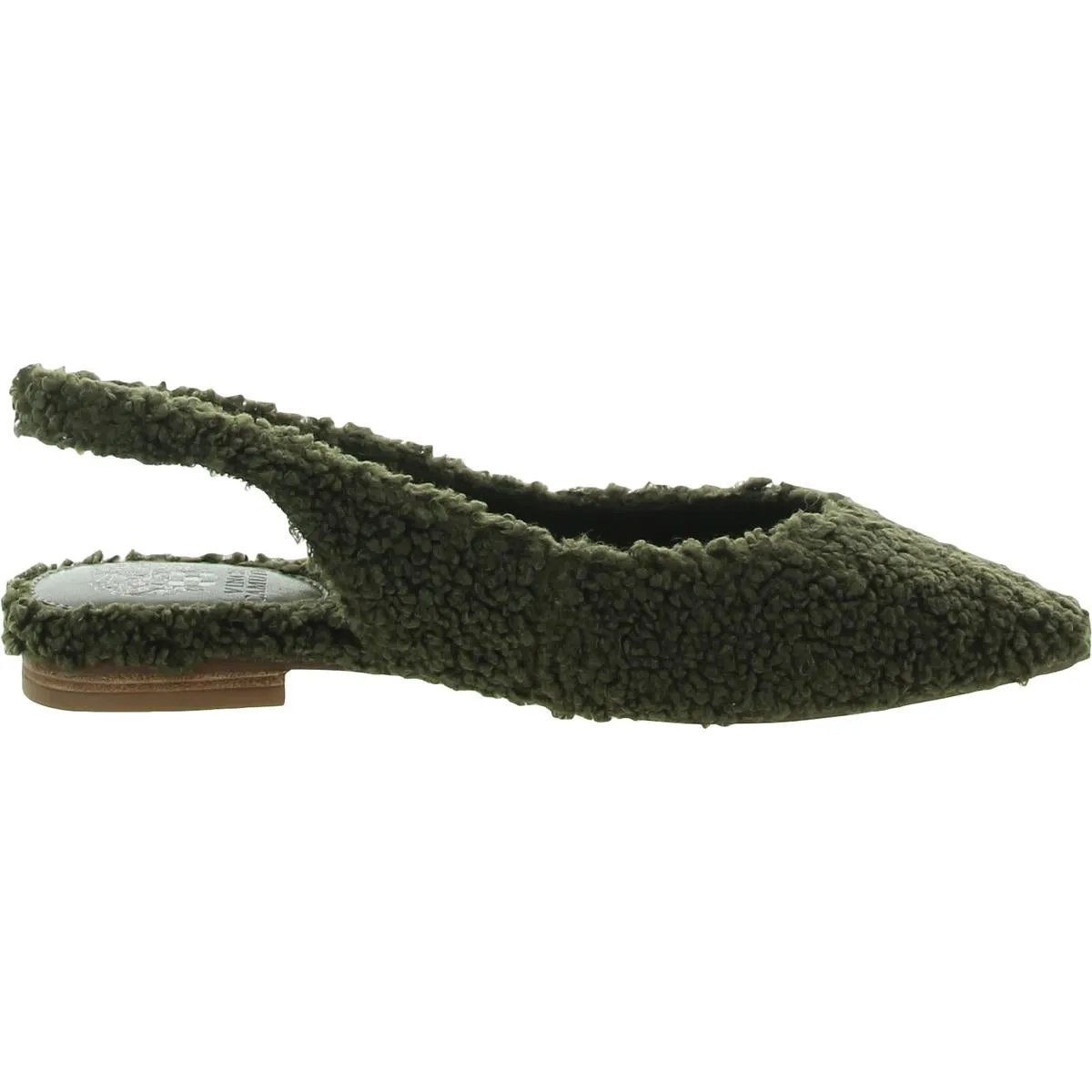 Presnue Womens Faux Fur Slip On Slingbacks