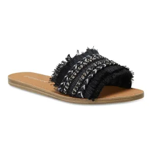 Raffi Slide in Black Smooth