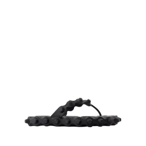 Rapture Flip Flop Flat Shoes - Acetate - Black