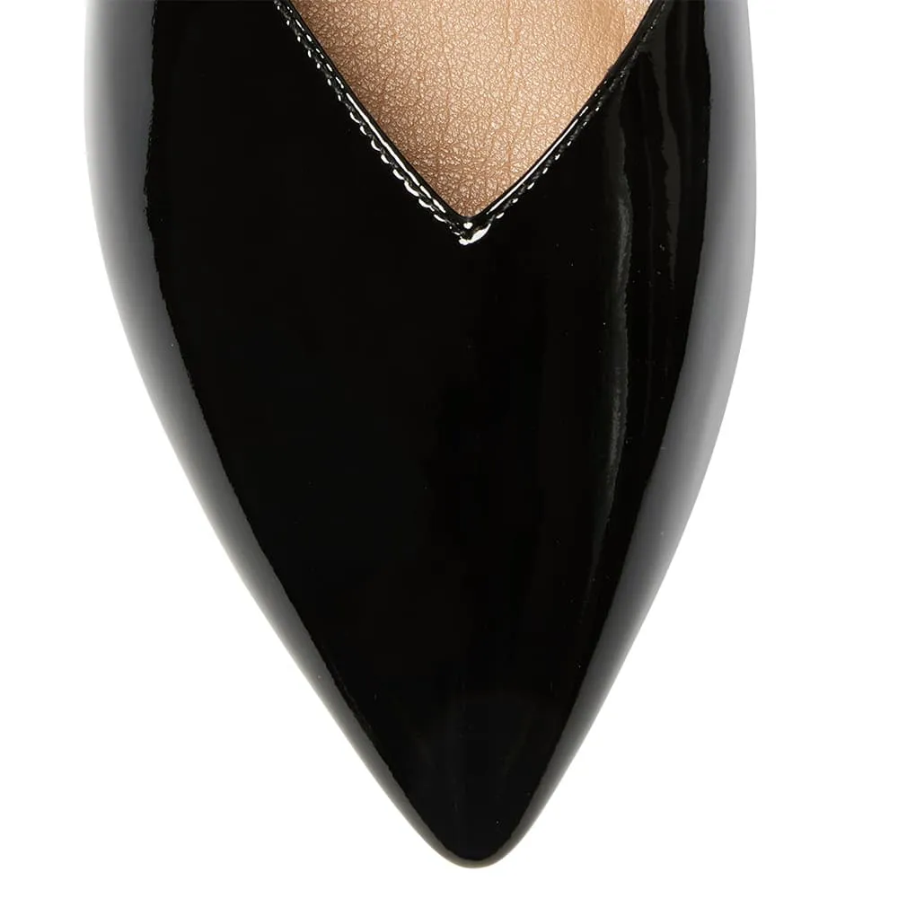 Reece Flat in Black Patent
