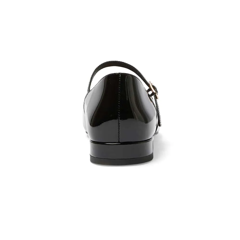 Reece Flat in Black Patent