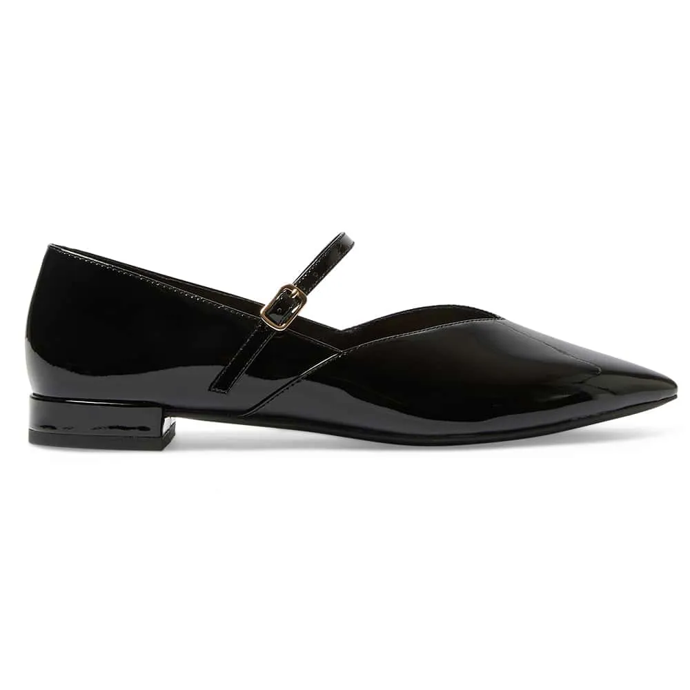 Reece Flat in Black Patent