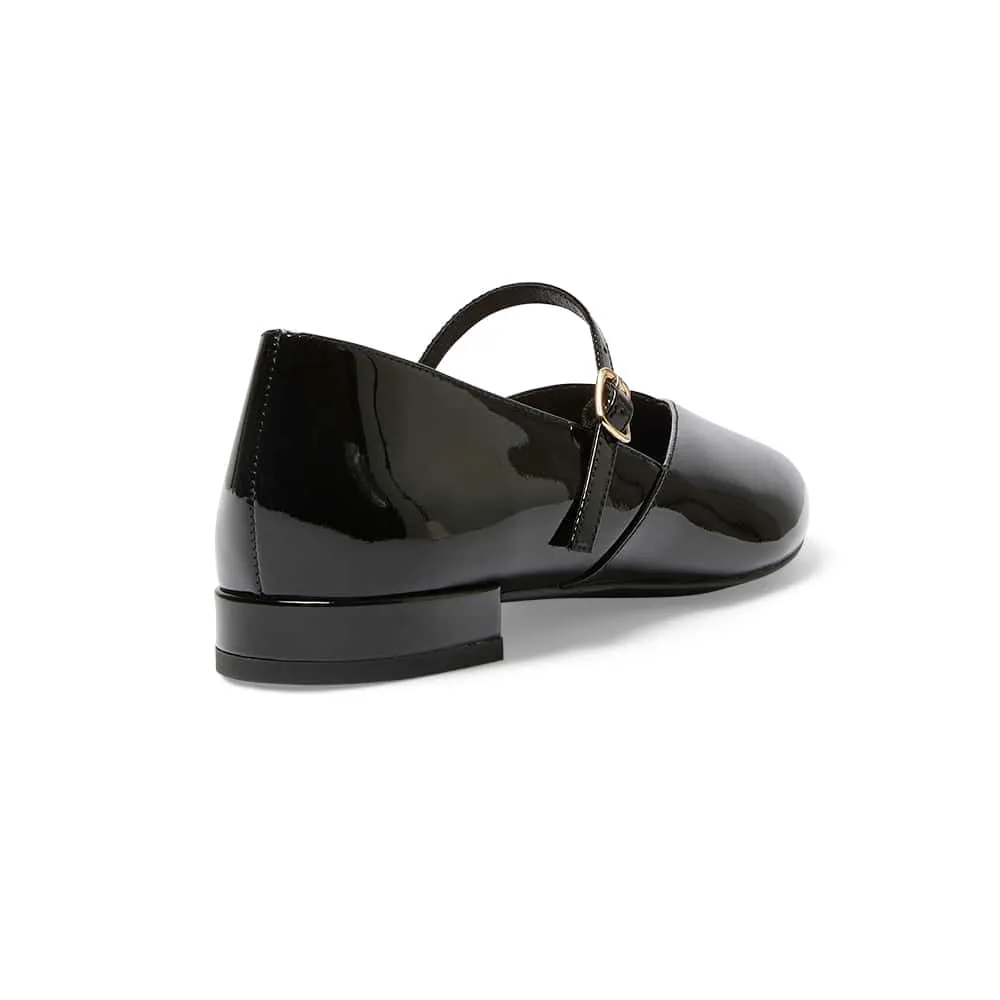 Reece Flat in Black Patent