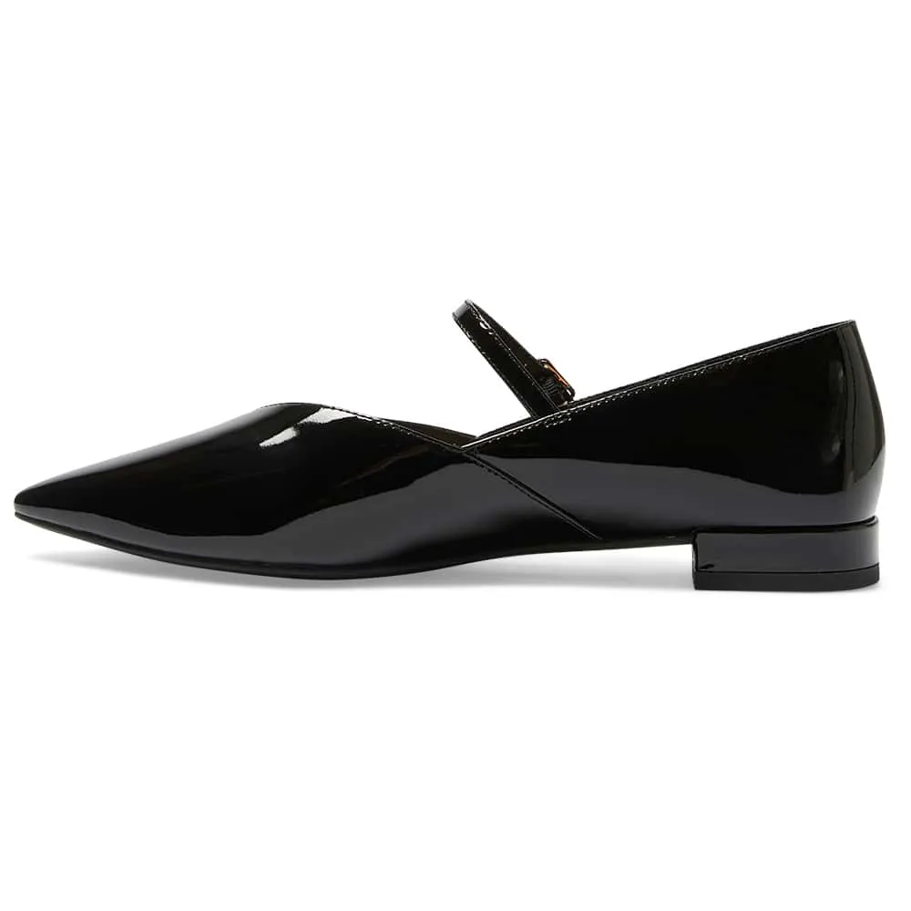 Reece Flat in Black Patent