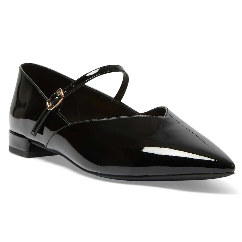 Reece Flat in Black Patent