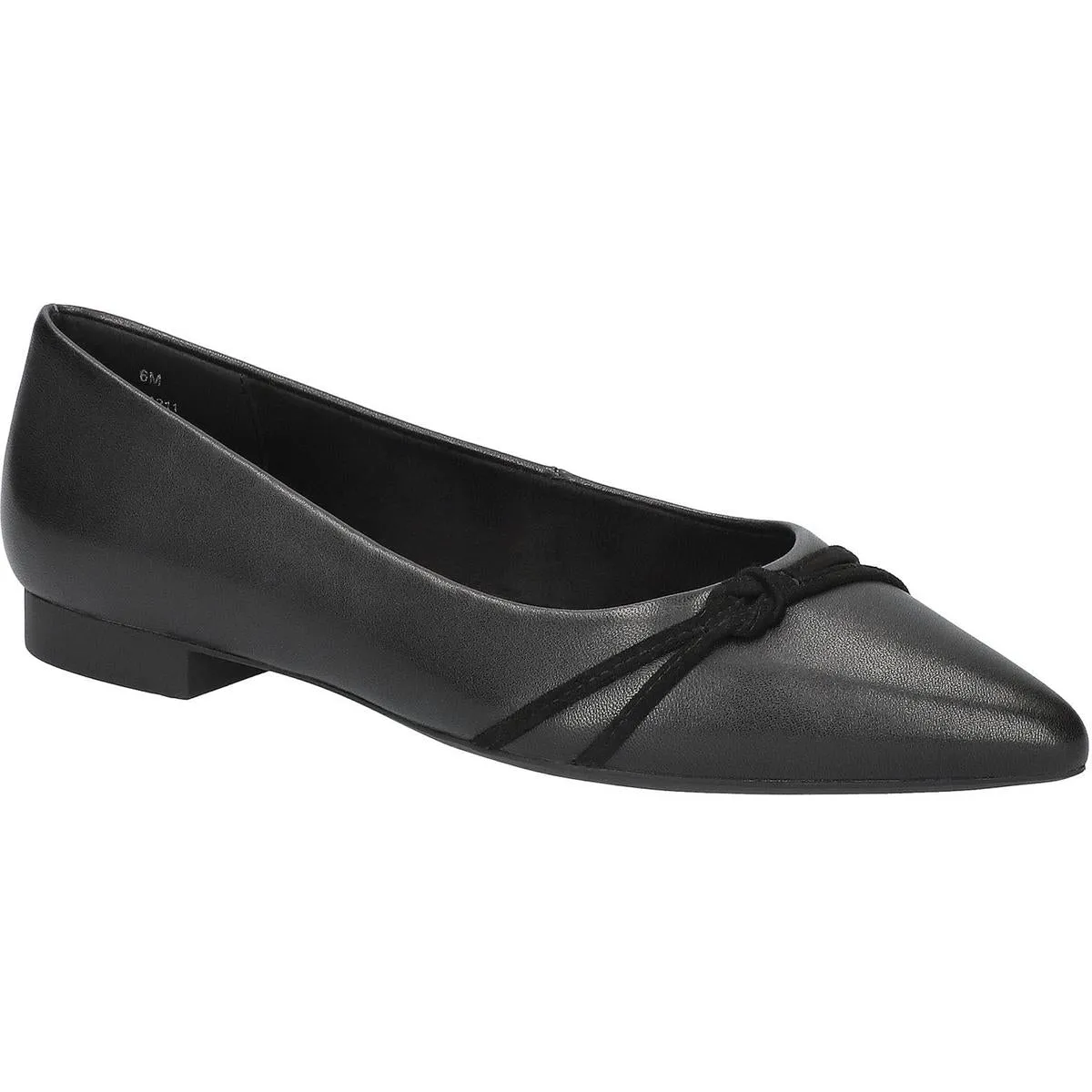 RHEA Womens Solid Faux Leather Flat Shoes