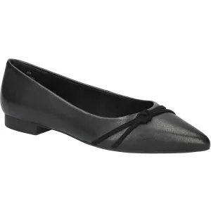 RHEA Womens Solid Faux Leather Flat Shoes