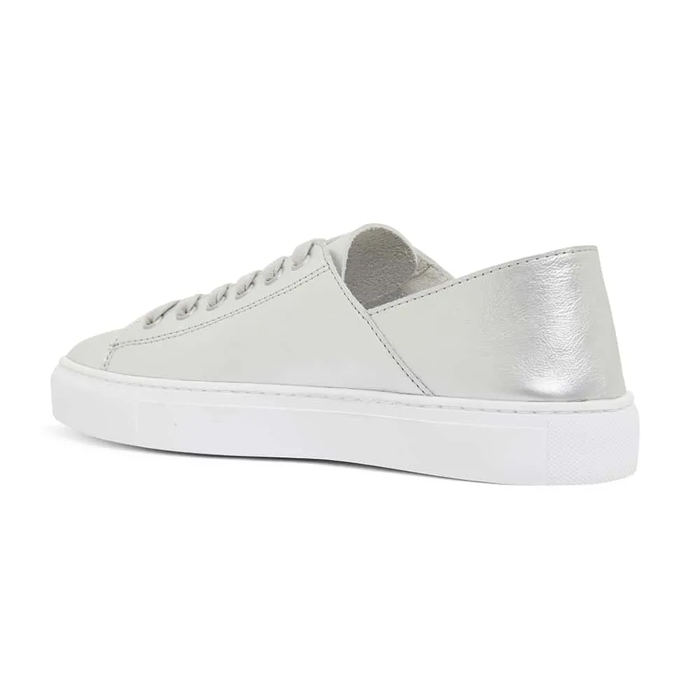 Rialto Sneaker in Silver Metallic Leather