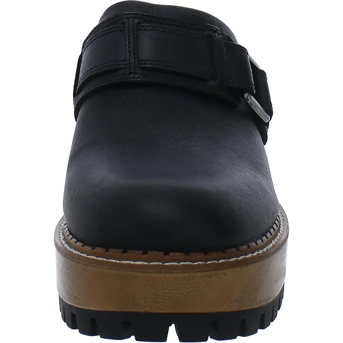 Rishona Womens Leather Slip On Clogs