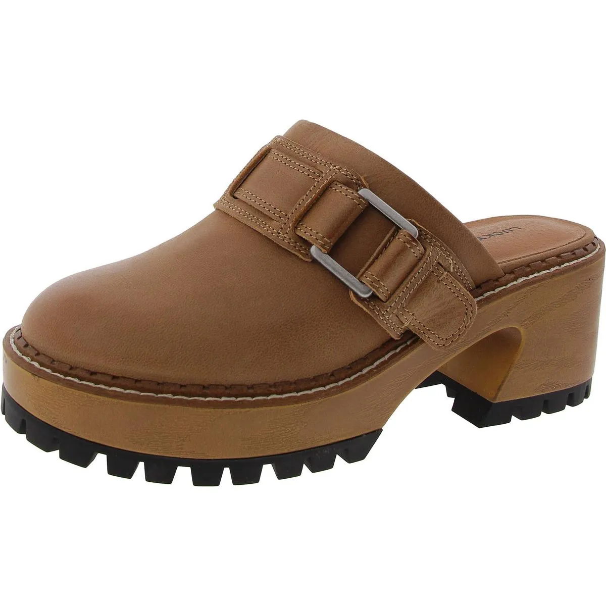Rishona Womens Leather Slip On Clogs
