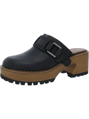 Rishona Womens Leather Slip On Clogs