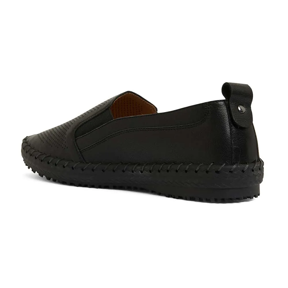 Riva Sneaker in Black On Black Leather