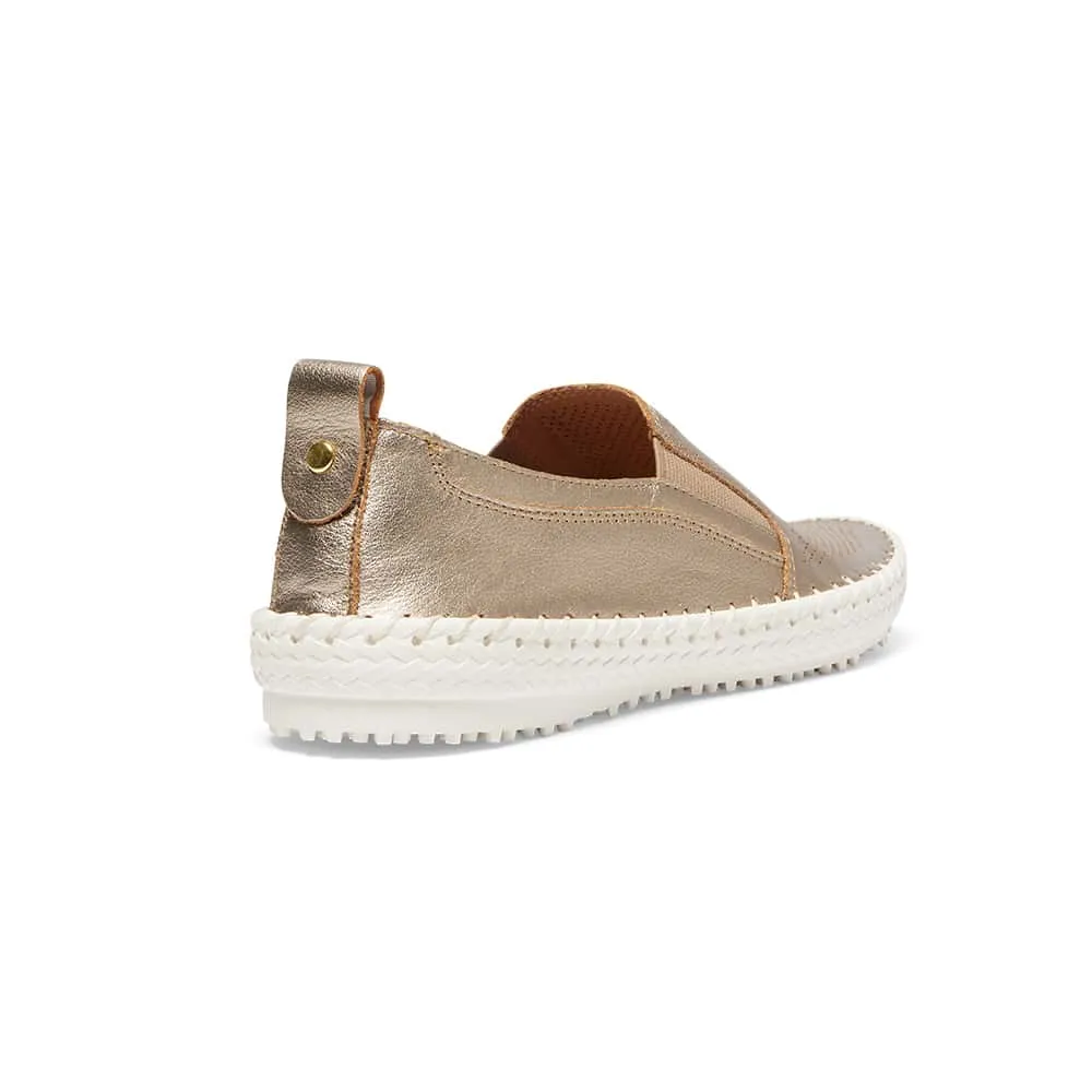 Riva Sneaker in Pewter Leather