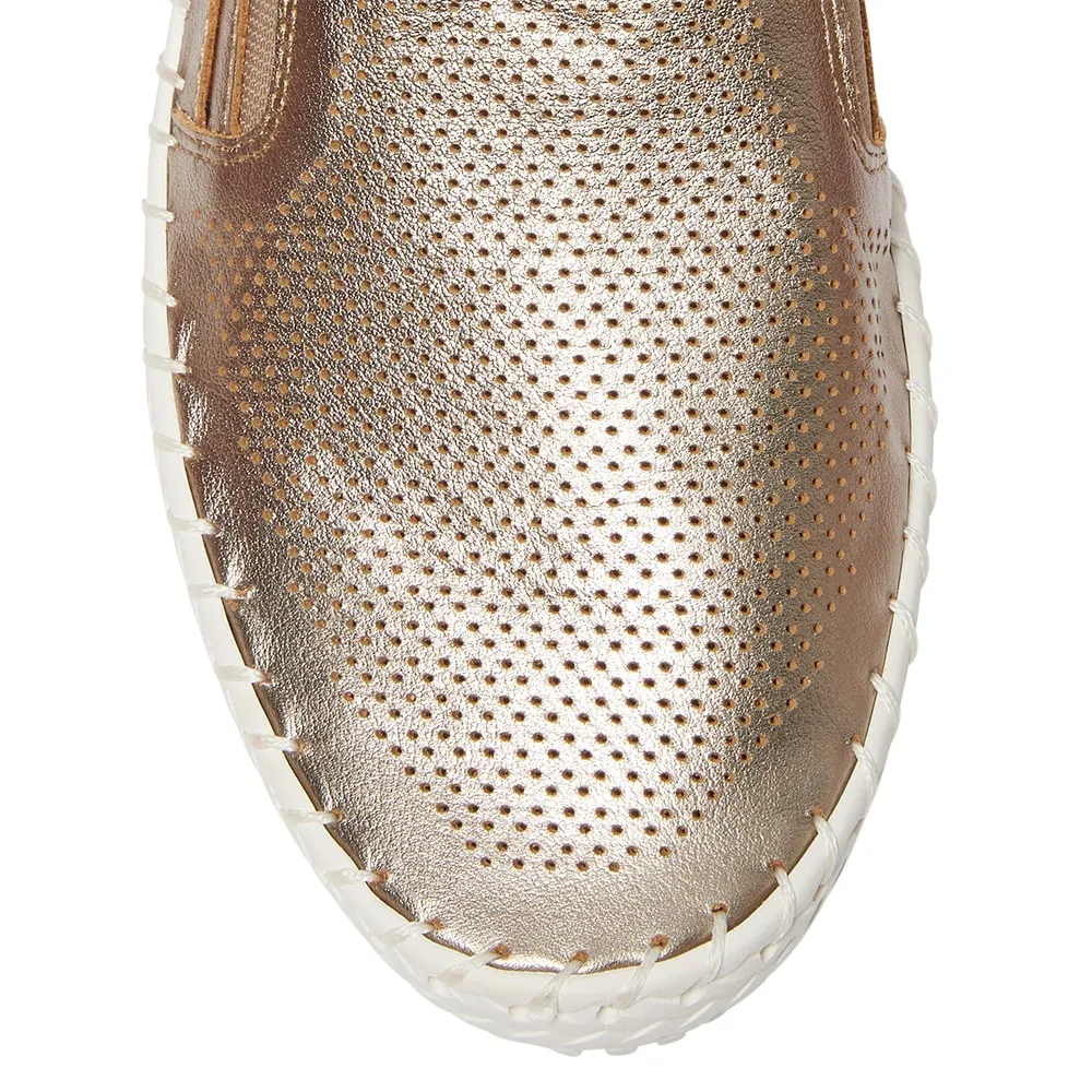 Riva Sneaker in Pewter Leather