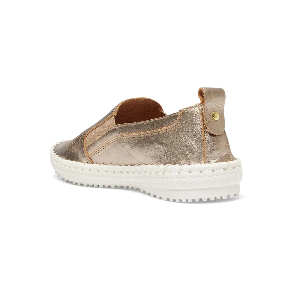 Riva Sneaker in Pewter Leather