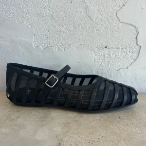 Rollie Ballet Mary Jane Cage Mesh Black