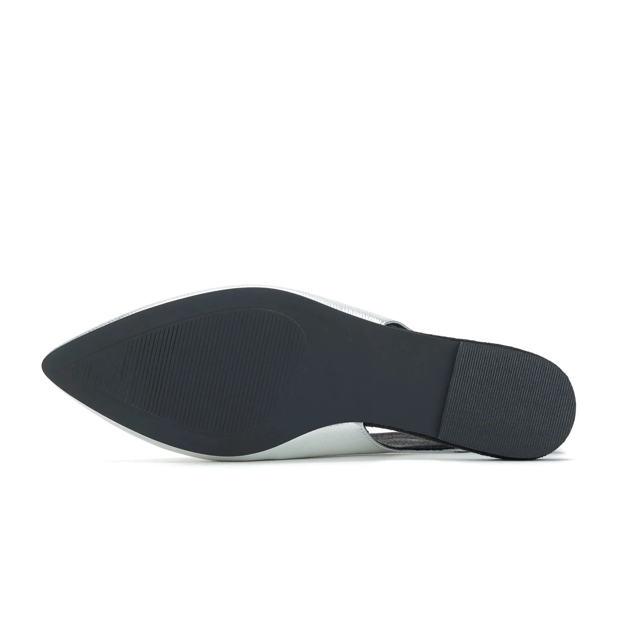 Rollie Pointed Slingback Silver