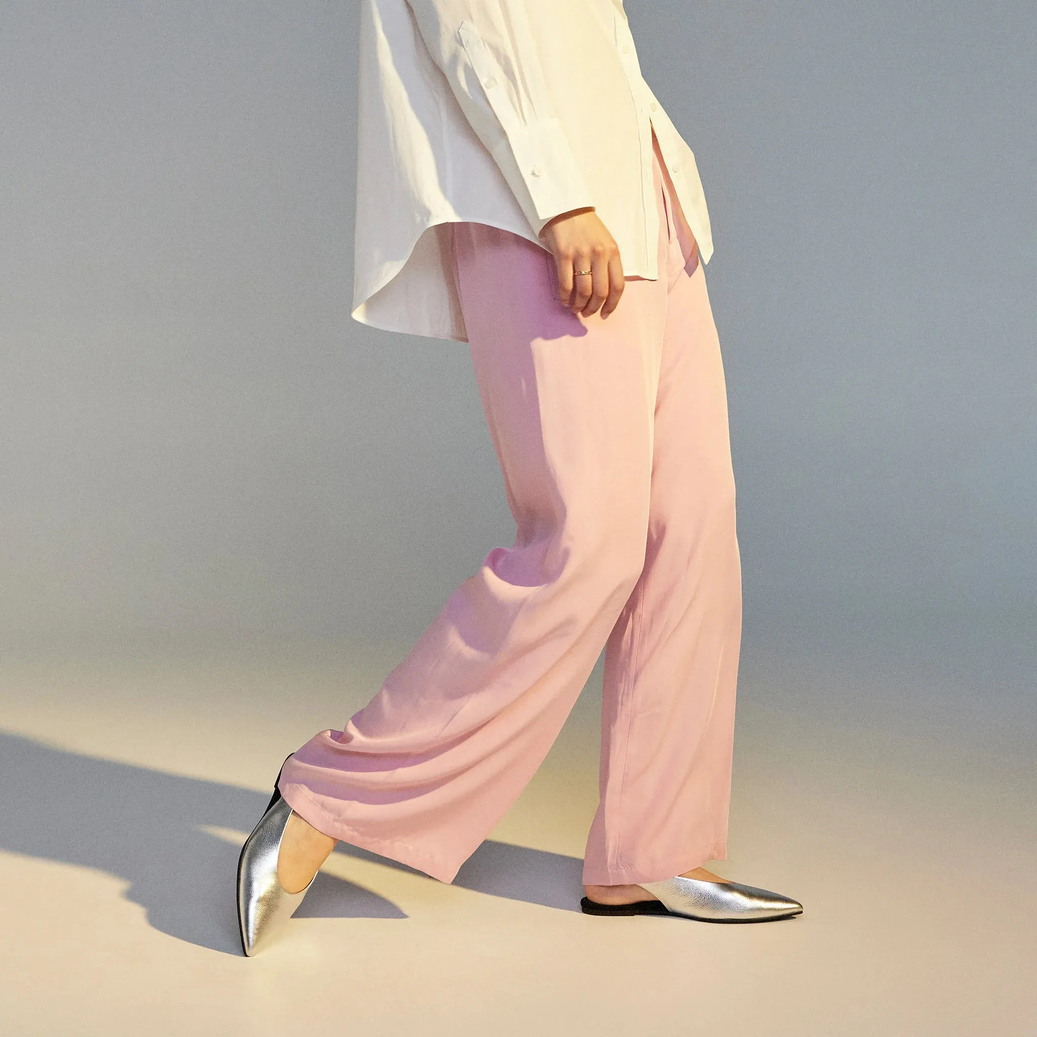 Rollie Pointed Slingback Silver