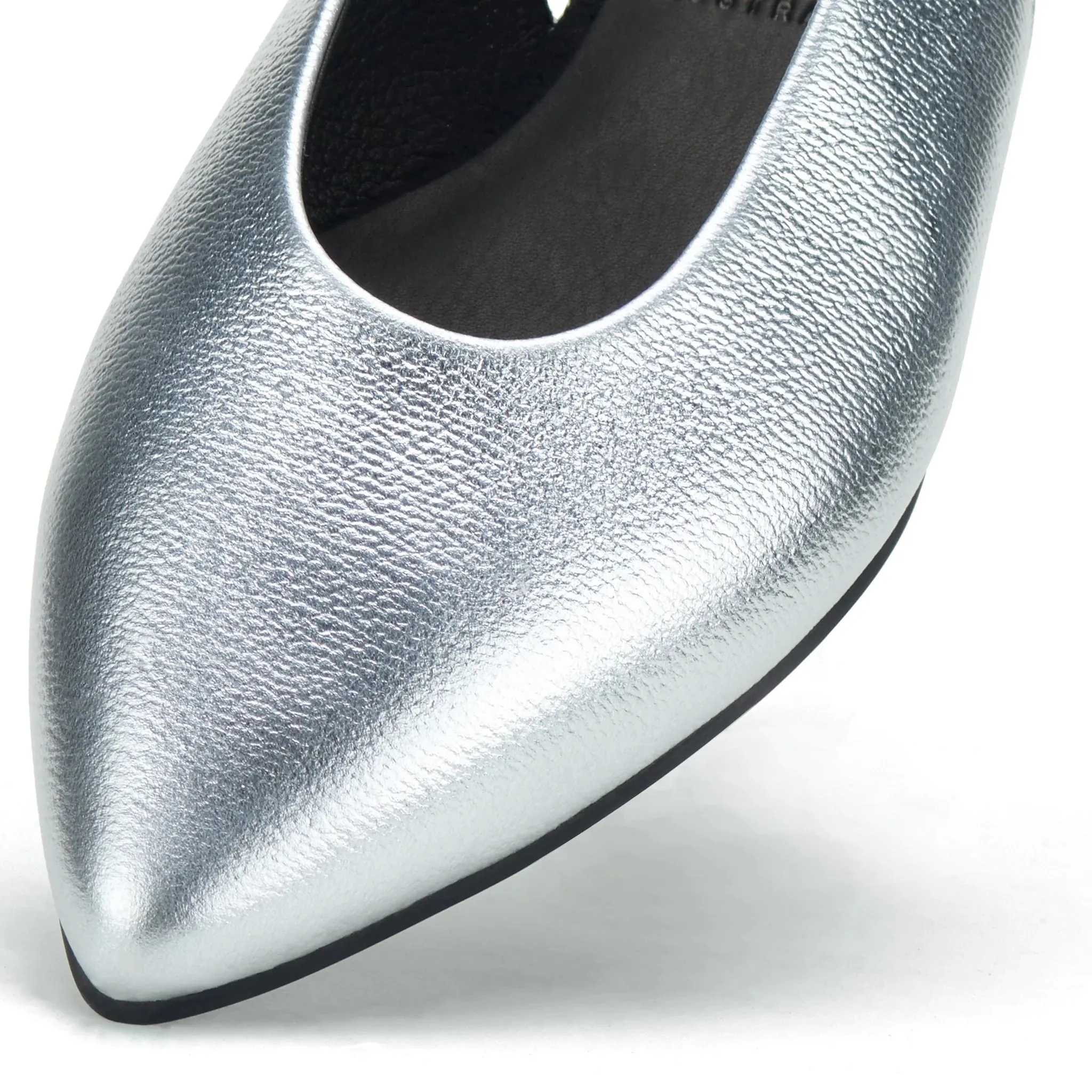 Rollie Pointed Slingback Silver
