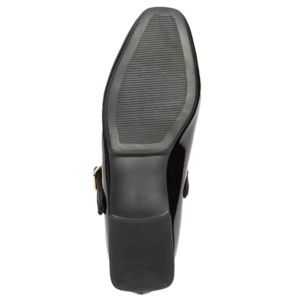 Romy Flat in Black Patent