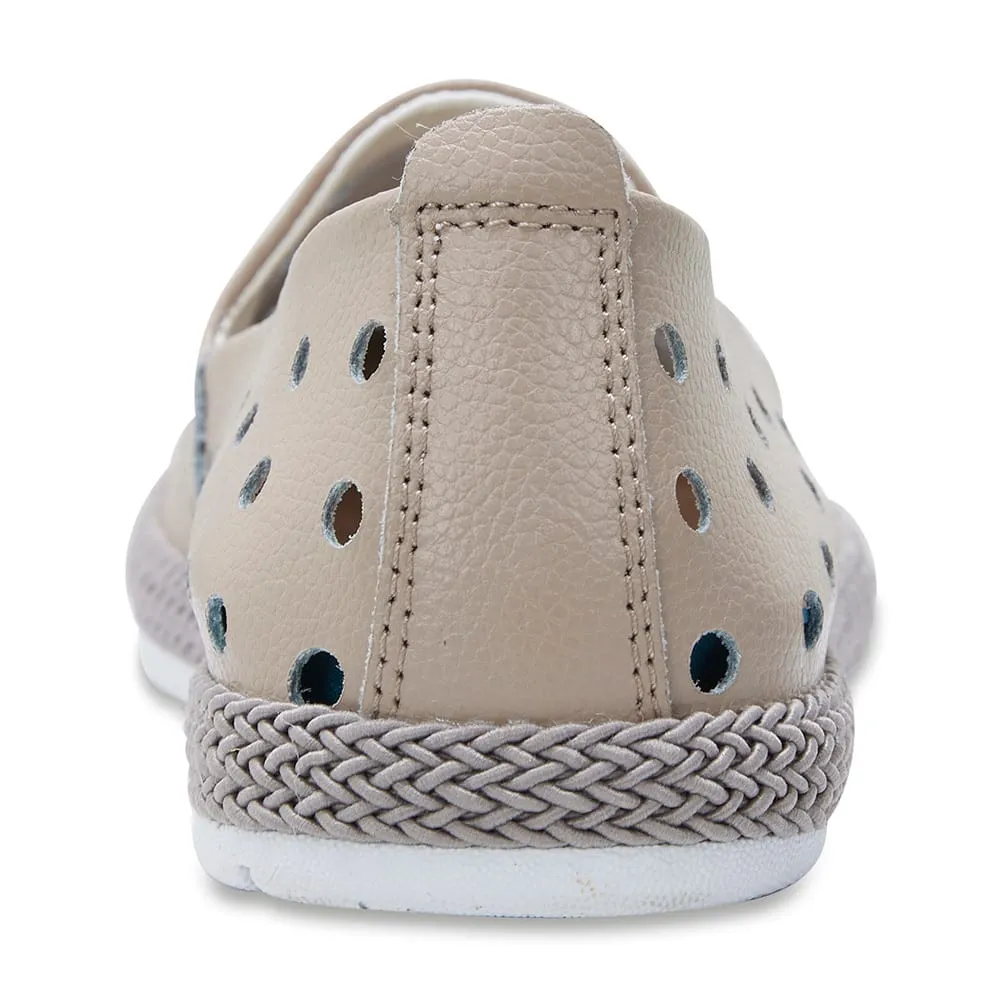 Roslyn Loafer in Mushroom Leather