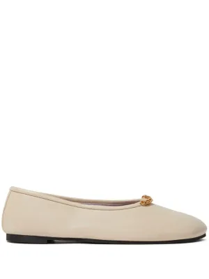 Rounded Toe Flats With Subtle Chain Detail