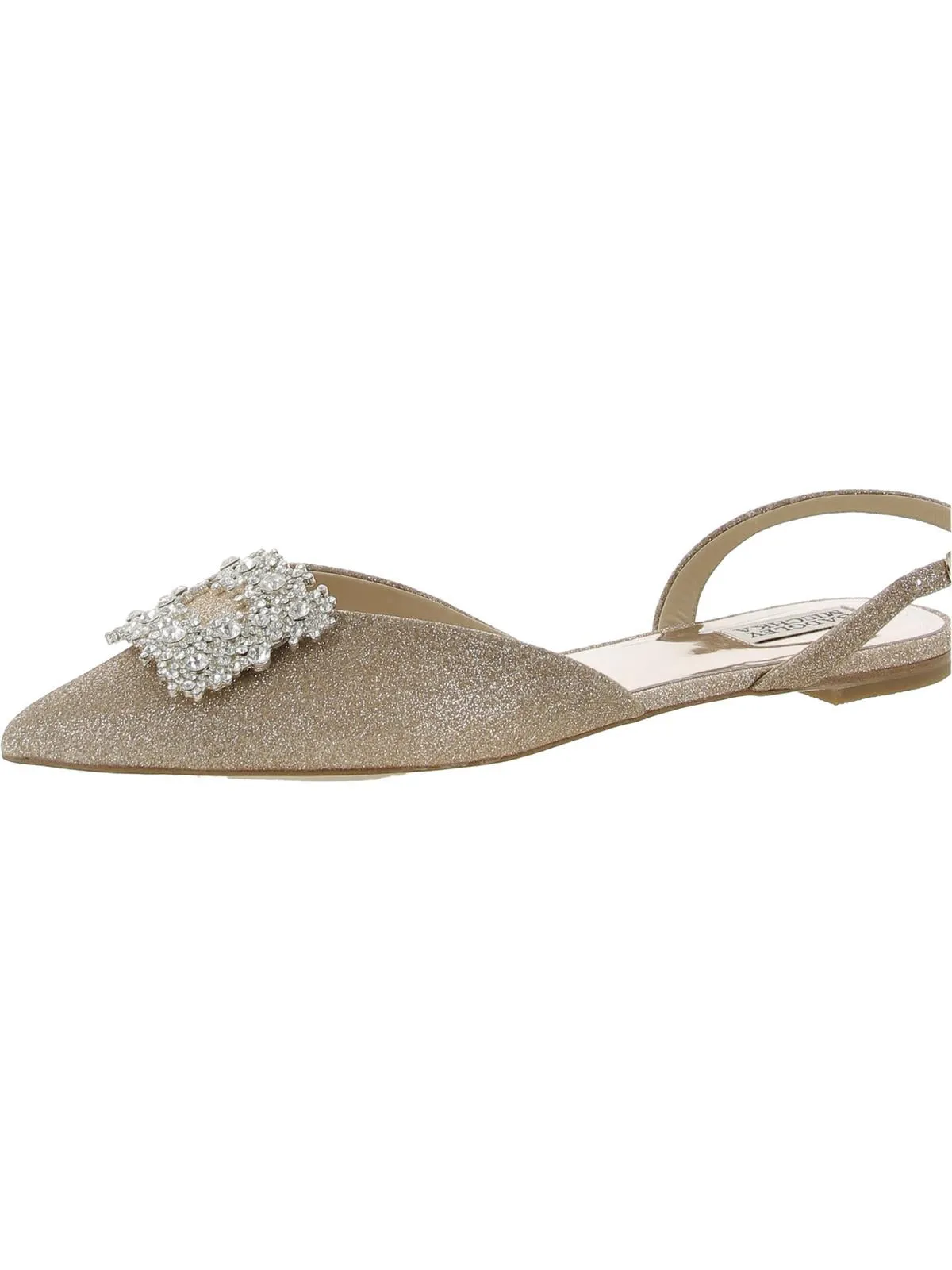 Saga Womens Satin Pointed Toe Slingbacks