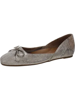 Sailor Womens Leather Bow Ballet Flats