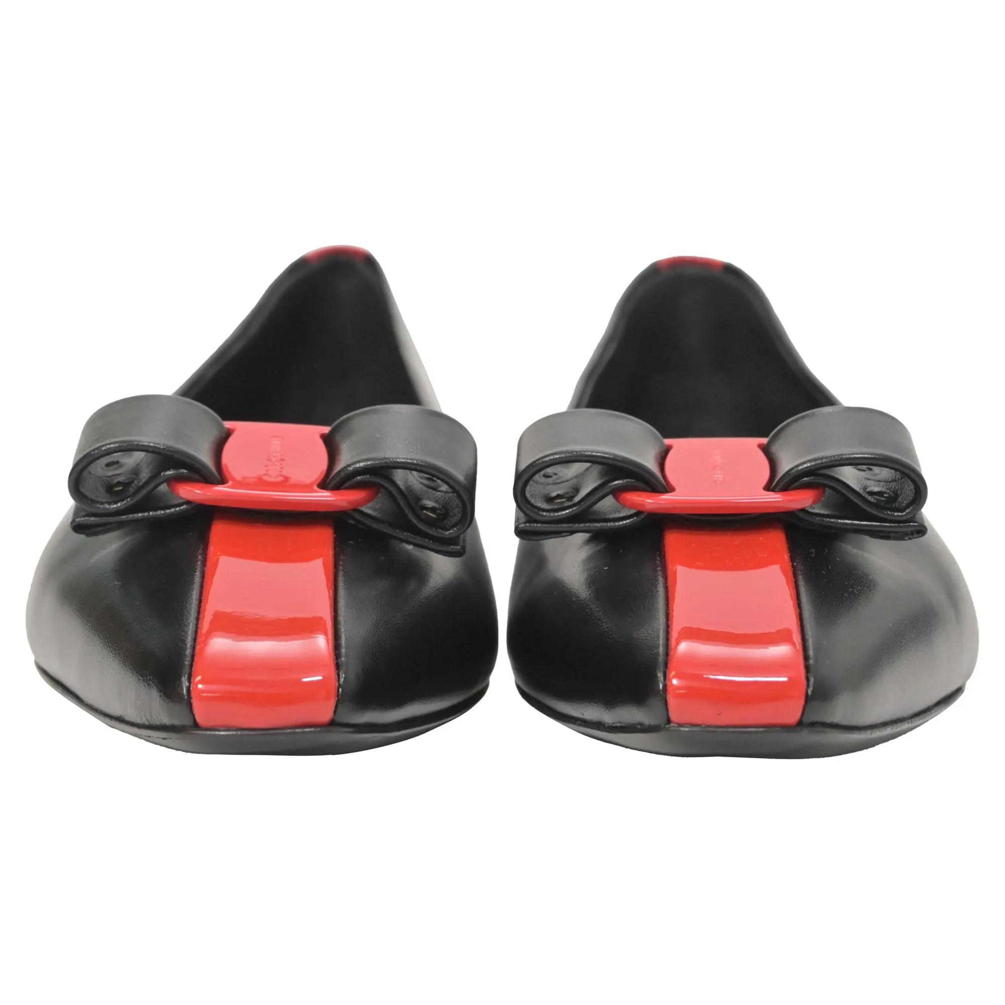 Salvatore Ferragamo Vara Bow Ballet Flats in Black Leather