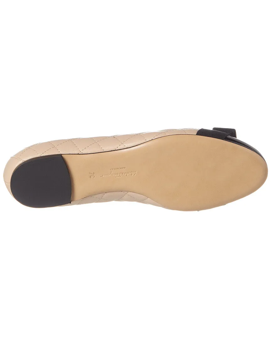Salvatore Ferragamo Varina Quilted Leather Ballet Flat