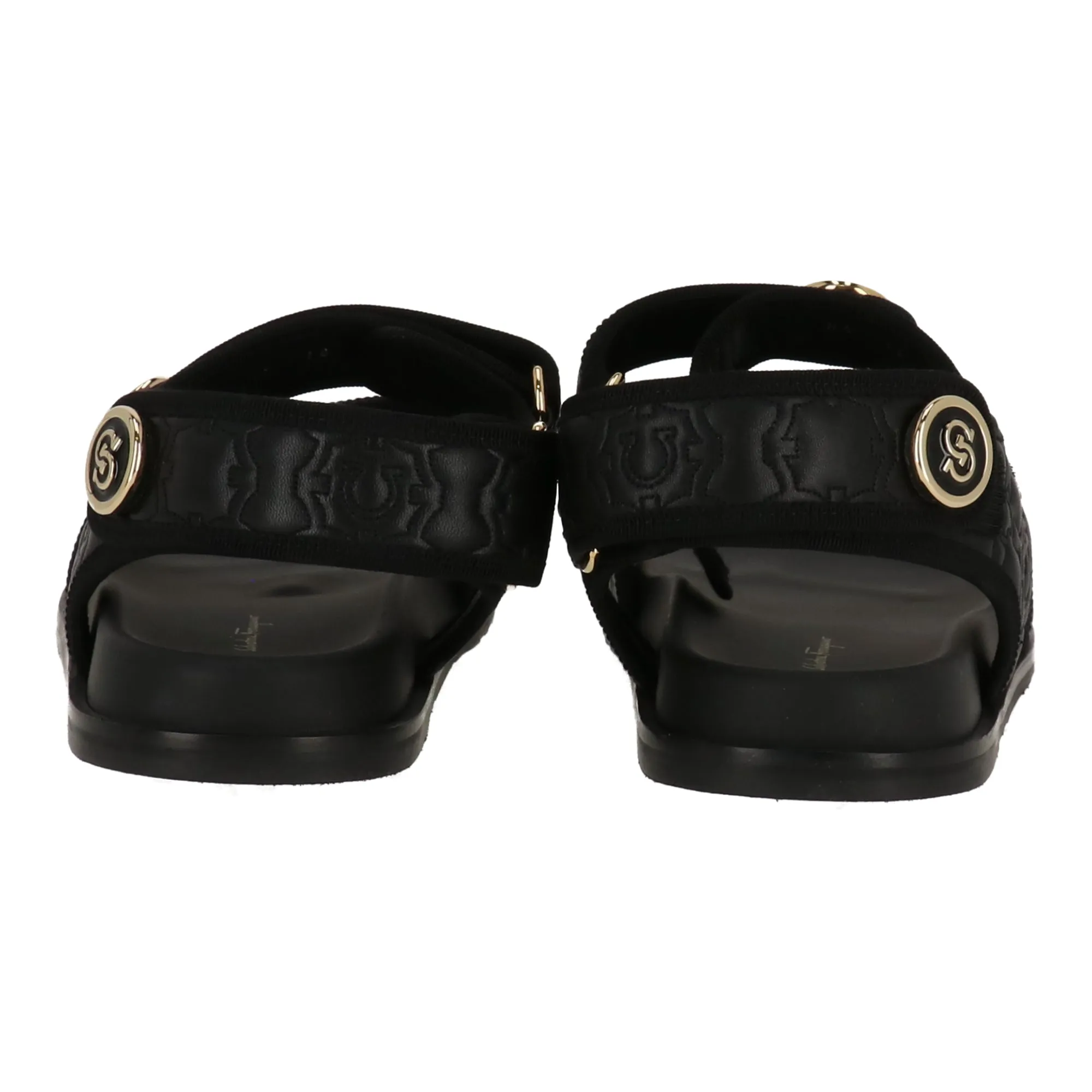 Salvatore Ferragamo Womens Black Flat