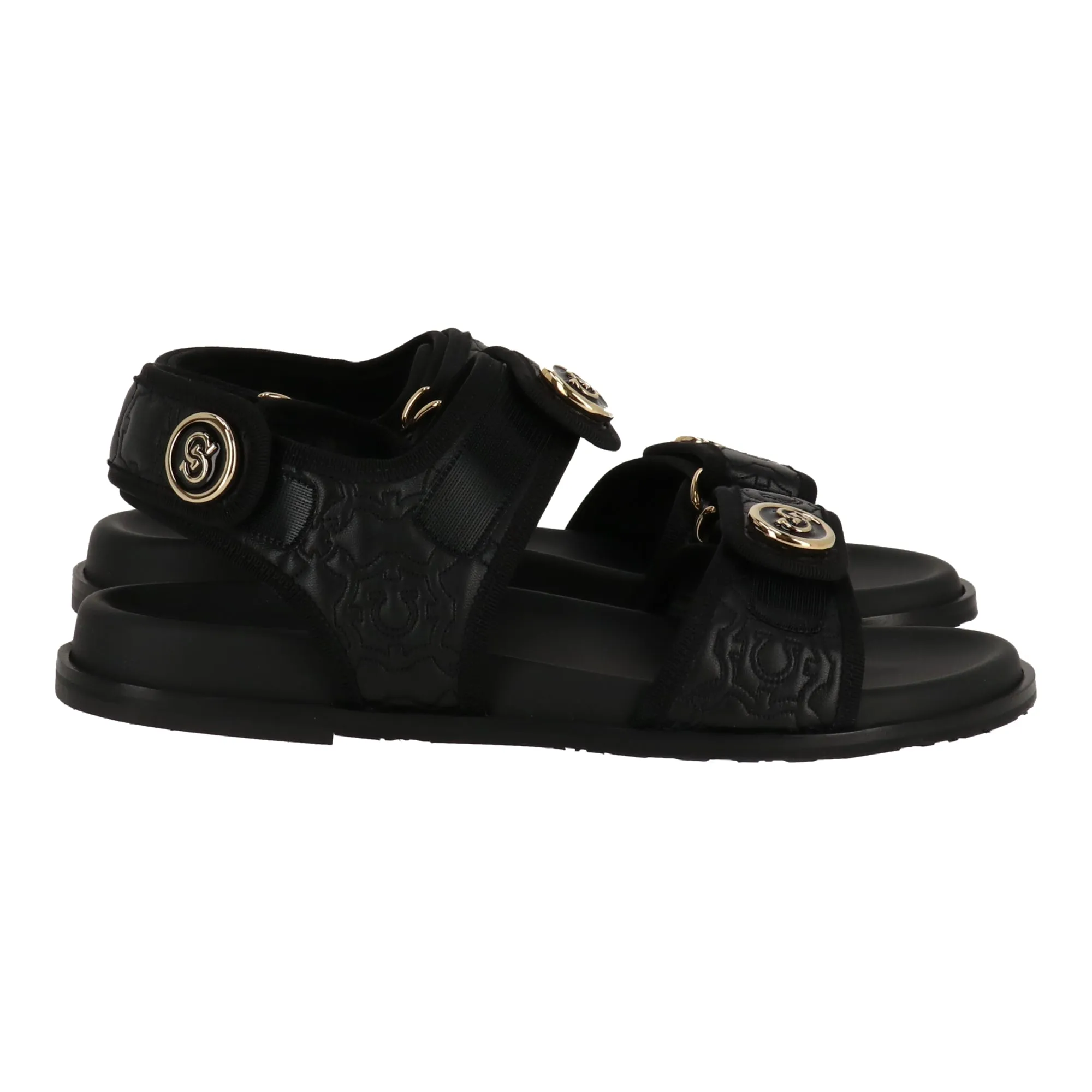 Salvatore Ferragamo Womens Black Flat