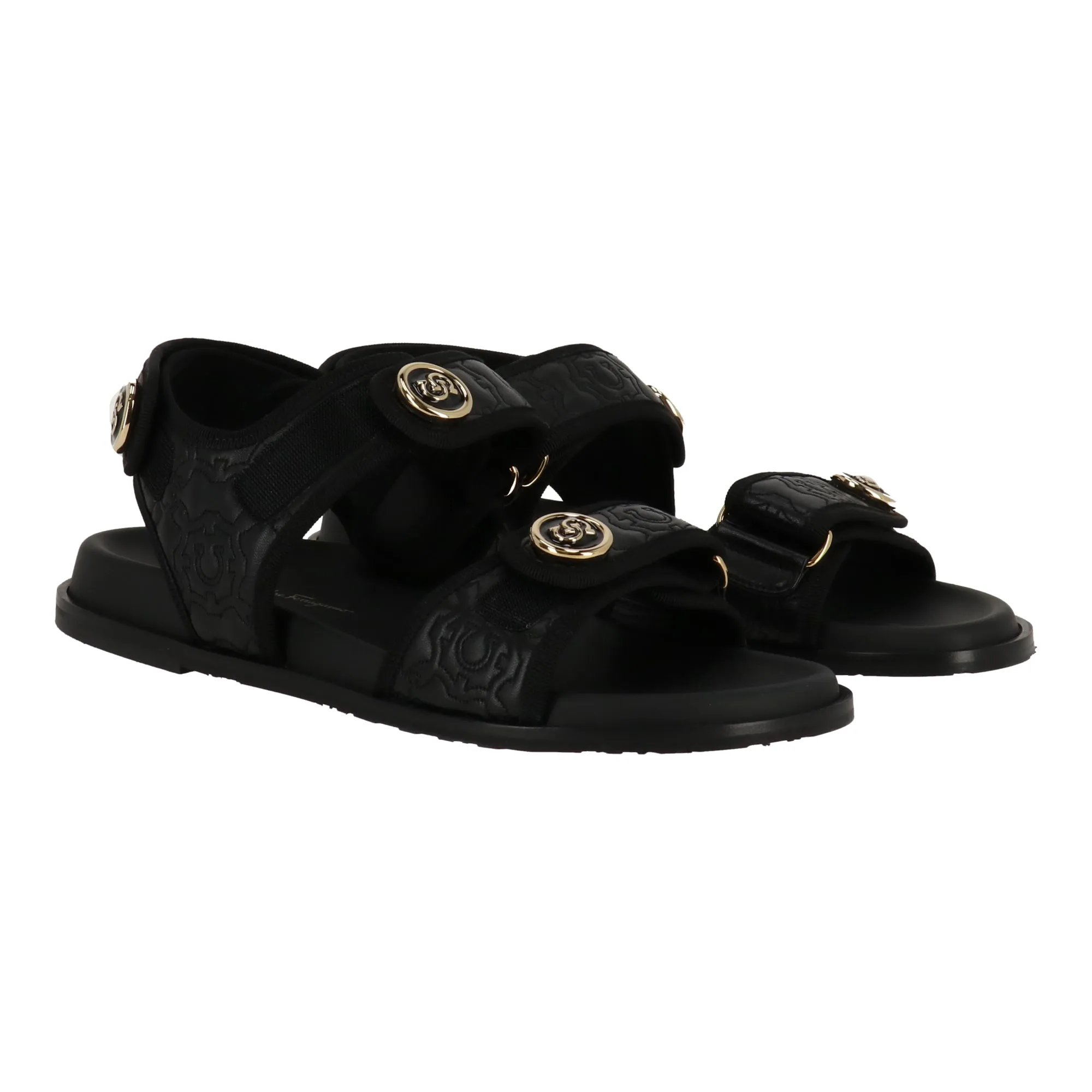 Salvatore Ferragamo Womens Black Flat