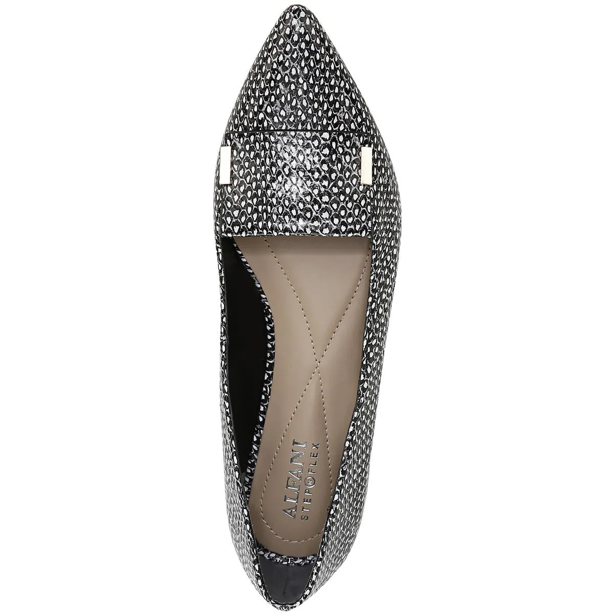 Samanthaa Womens Faux Leather Dressy Flat Shoes