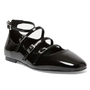 Samira Flat in Black Patent