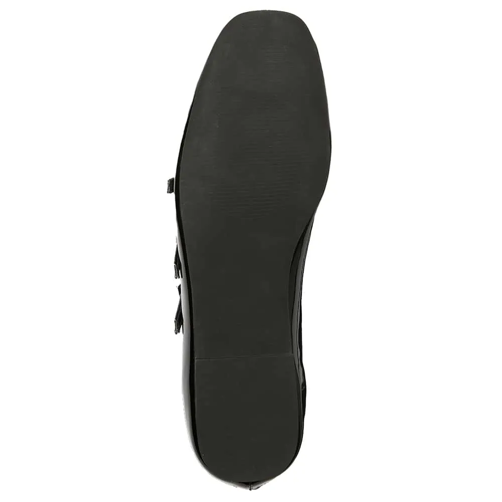 Samira Flat in Black Patent