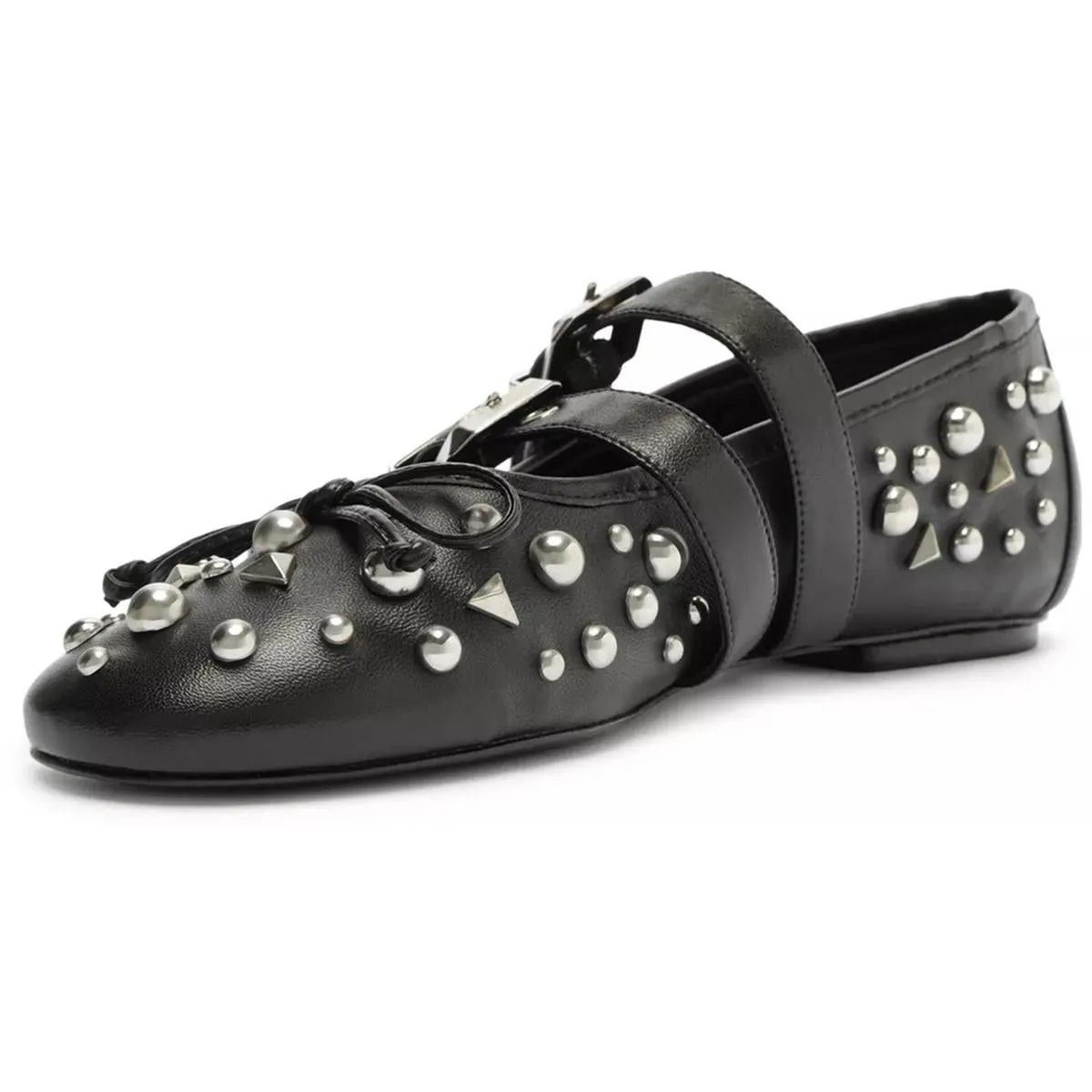 Sarita Womens Studded Leather Mary Janes