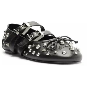 Sarita Womens Studded Leather Mary Janes