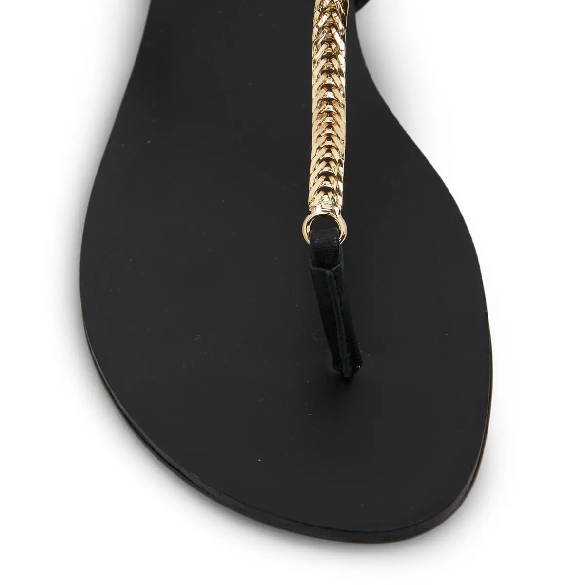 Saskia Sandal in Black Leather Leather