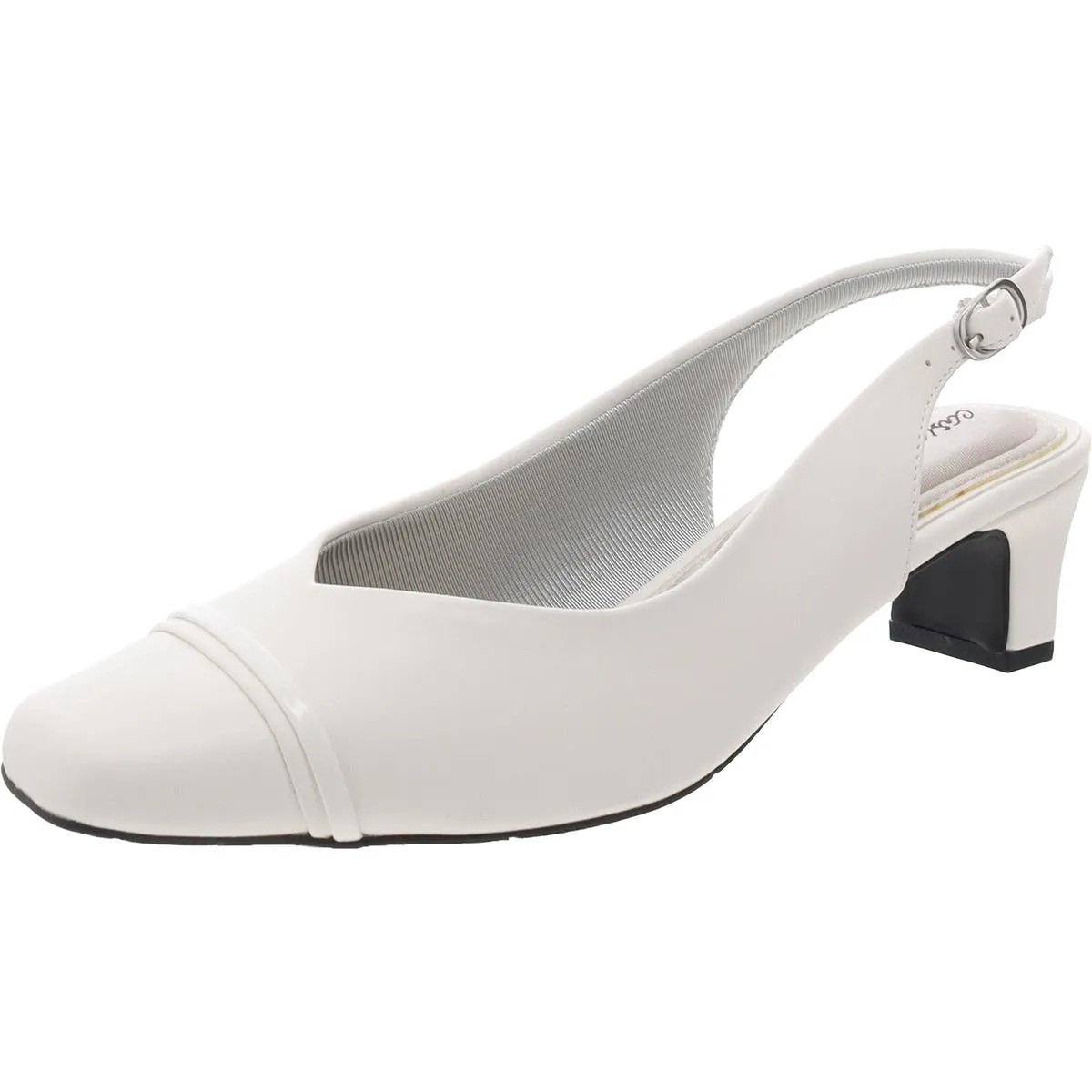 Sayo Womens Padded Insole Faux Leather Slingbacks