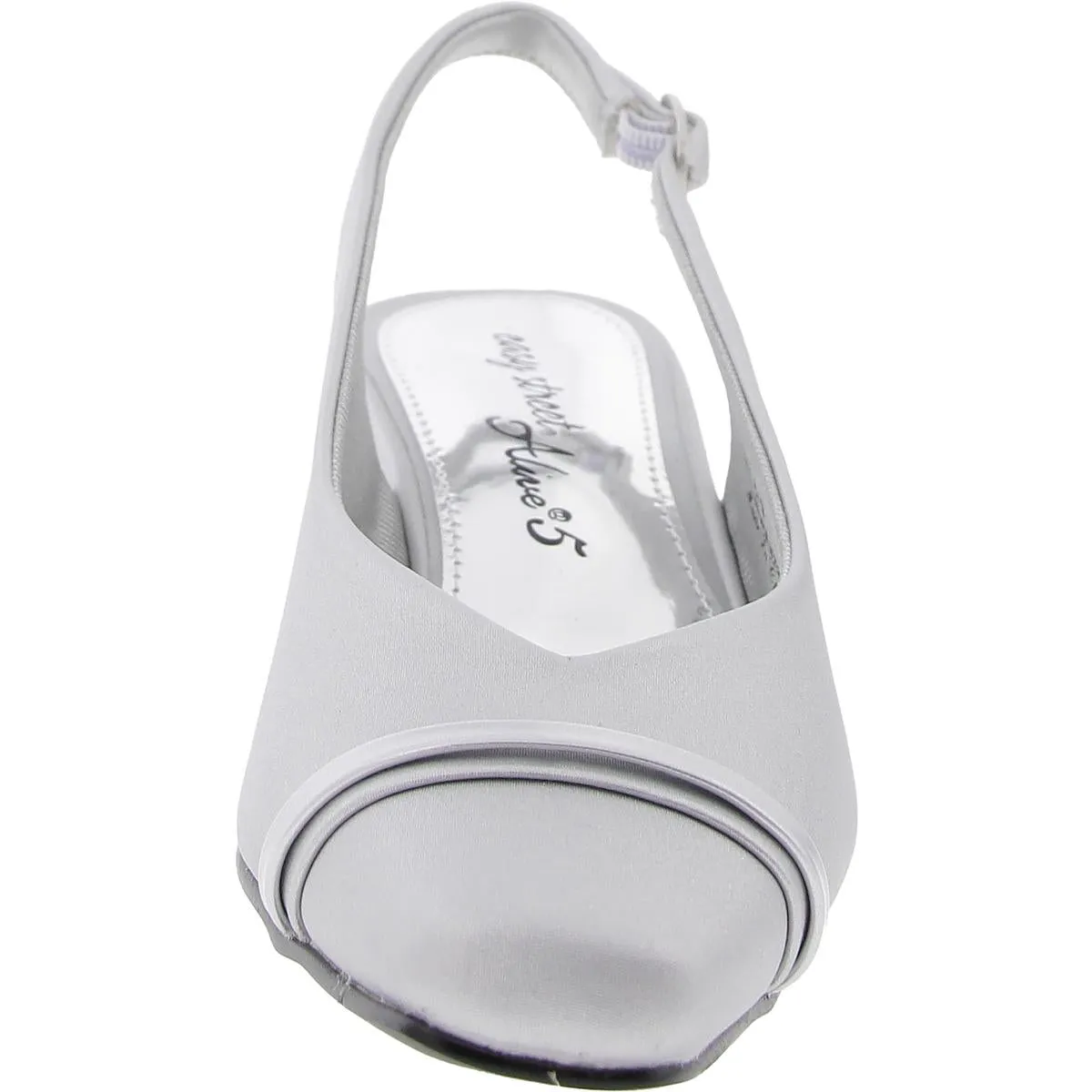 Sayo Womens Padded Insole Faux Leather Slingbacks