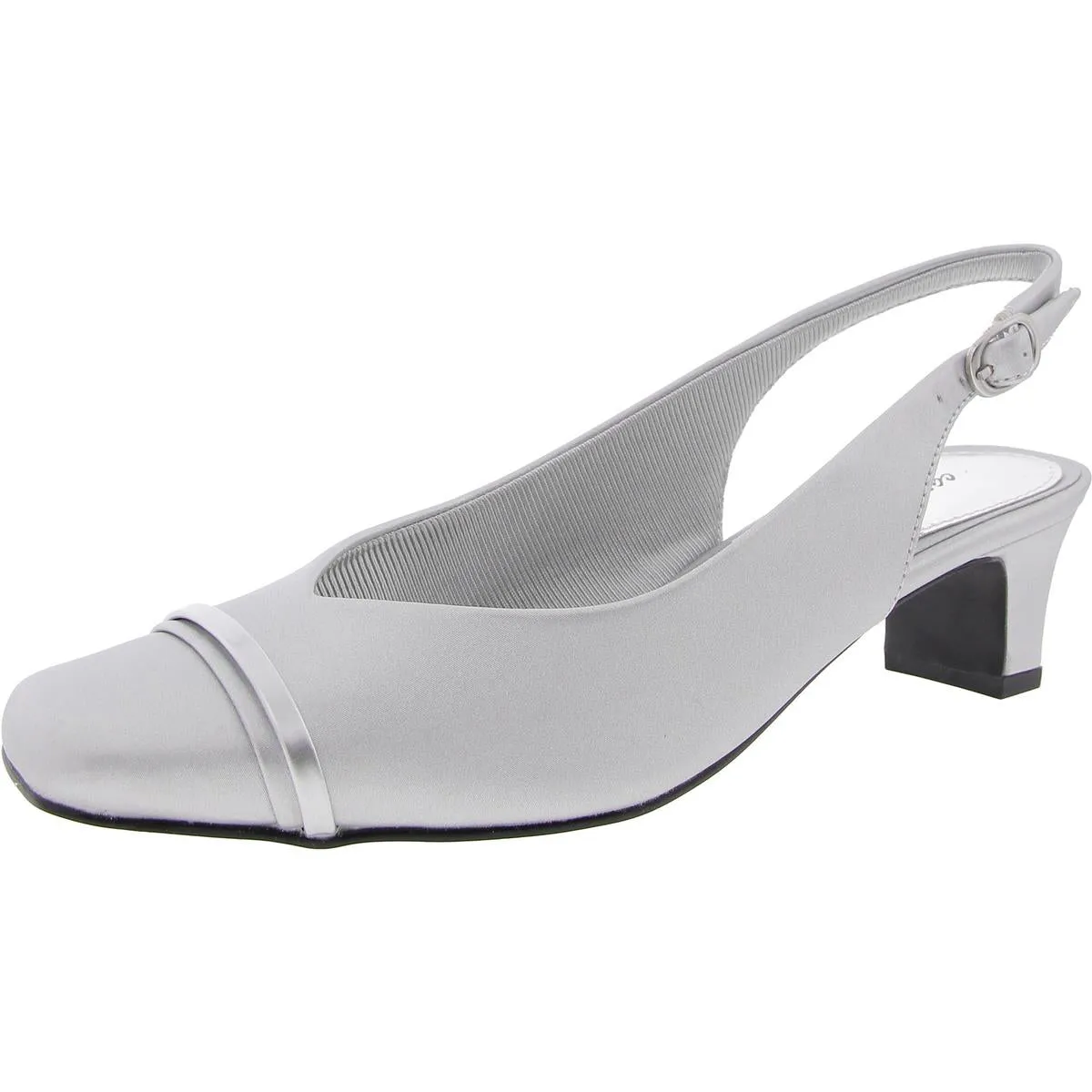 Sayo Womens Padded Insole Faux Leather Slingbacks